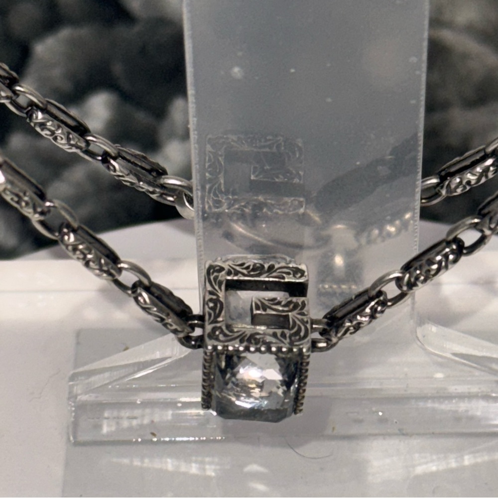 GUCCI NWOT W/ COA Cube Pendent .925 Sterling Necklace With Box - Retail $630 - Picture 3 of 13